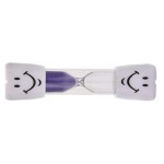 3 Minutes Smiling Face The Hourglass for Kids Toothbrush Timer Sand Clock, purple sand